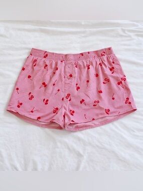 Victoria’s Secret PINK Cherry Print PJ Boxer Shorts Size L
